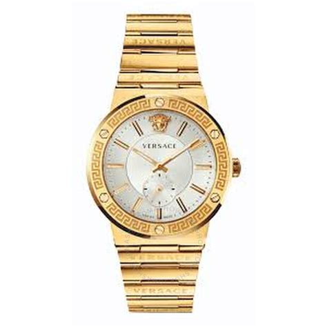 versace vevi00520|Versace Greca Logo Quartz Silver Dial Men's Watch VEVI00520.